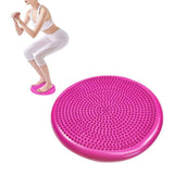Darrahopens Sports & Fitness > Exercise, Gym & Fitness > Yoga & Pilates Yoga Training Mat Exercise Balance Stability Cushion Yoga Training Accessories -Rose Red