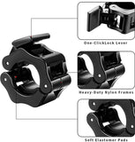 Darrahopens Sports & Fitness > Fitness Accessories 2Pcs 2in / 50mm Olympic Dumbbell Clamps Barbell Clamps Collars Clips Bar Plates Collar Clips Black