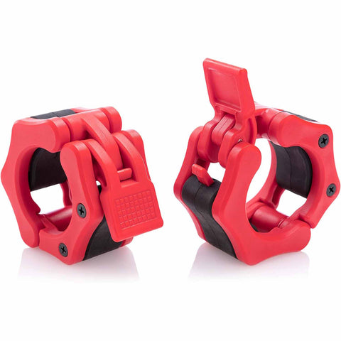 Darrahopens Sports & Fitness > Fitness Accessories 2Pcs 2in / 50mm Olympic Dumbbell Clamps Barbell Clamps Collars Clips Bar Plates Collar Clips Red