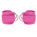 Darrahopens Sports & Fitness > Fitness Accessories 2x Adjustable Ankle Straps for Cable Machines D-Rings Gym Cuff Kickbacks Glute Workouts Leg Extensions Straps Hip Pink