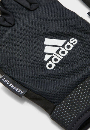 Darrahopens Sports & Fitness > Fitness Accessories Adidas Adjustable Essential Gloves Weight Lifting Gym Workout Training - Black