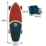 Darrahopens Sports & Fitness > Fitness Accessories Bravo Sports Kryptonics 23-inch Mini Fat Cruiser Board In Liberty Blue