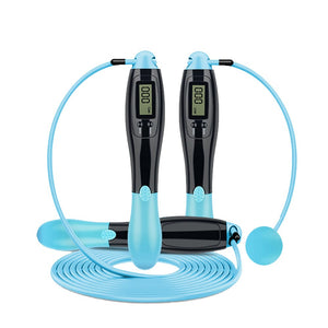 Darrahopens Sports & Fitness > Fitness Accessories Digital Display Corded & Cordless 2 in 1 Fitness Skipping Jumping Rope(Grey)