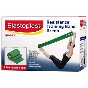 Darrahopens Sports & Fitness > Fitness Accessories Elastoplast Resistance Band Training Green Sport Home Workout 120mm X 10m