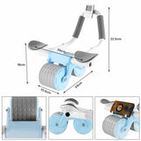 Darrahopens Sports & Fitness > Fitness Accessories Elbow Support Automatic Rebound Abdominal Wheel Plank Machine Ab Roller Abs Workout Belly Blue
