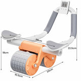 Darrahopens Sports & Fitness > Fitness Accessories Elbow Support Automatic Rebound Abdominal Wheel Plank Machine Ab Roller Abs Workout Belly Orange