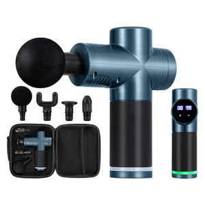Darrahopens Sports & Fitness > Fitness Accessories Everfit 30 Speed Massage Gun 4 Head Vibration Muscle Massager Percussion Relief Blue