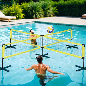 Darrahopens Sports & Fitness > Fitness Accessories Everfit Water Volleyball Net Set Portable Swimming Pool Nets Game Four Square