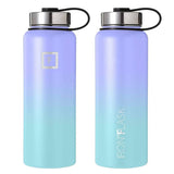 Darrahopens Sports & Fitness > Fitness Accessories Iron Flask Wide Mouth Bottle with Straw Lid, Cotton Candy, 40oz/1200ml