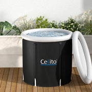 Darrahopens Sports & Fitness > Fitness Accessories Portable Ice Bath Tub 75X75CM Inflatable Cold Water Folding Bathtub Spa Massage