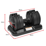 Darrahopens Sports & Fitness > Fitness Accessories Powertrain Gen2 Adjustable Dumbbell Set With Pro Stand- 2 X 20kg (40kg)