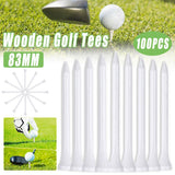 Darrahopens Sports & Fitness > Golf > Golf Accessories 100pcs Wooden Golf Spikes Durable Wooden Tees Golf Accessories