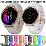 Darrahopens Sports & Fitness > Golf > Golf Accessories 18mm 20mm Wristband Compatible with Garmin Venu Sq 2 Plus Vivoactive 4S Smartwatch Wristband Venu 3S 2S Vivoactive 3 5 Replacement Wristband Gray Gray 18mm Vivoactive 4S