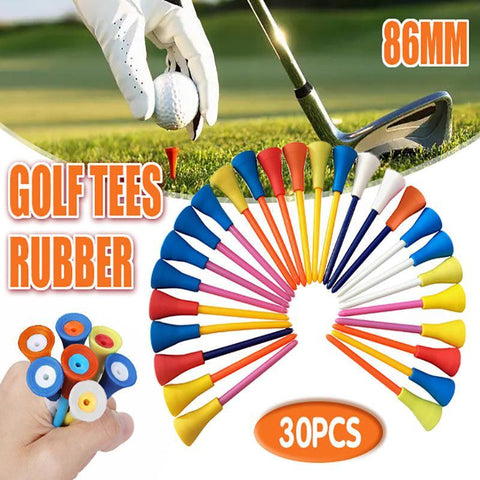 Darrahopens Sports & Fitness > Golf > Golf Accessories 83mm Rubber Golf Tees 30PCS - Colourful Durable Plastic Tees with Soft Cushion Top