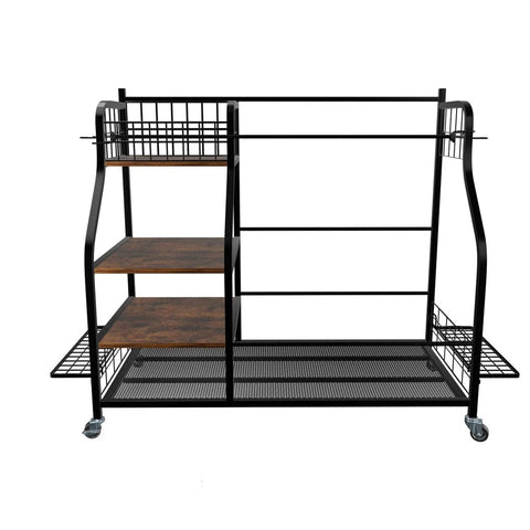 Darrahopens Sports & Fitness > Golf > Golf Accessories Extra Large Golf Bag Storage Rack - Heavy Duty Organizer Stand for Multiple Bags & Clubs