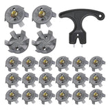 Darrahopens Sports & Fitness > Golf > Golf Accessories Golf Spikes Set 30 Pcs 6mm Metal Thread Screws Replacement with Spanner