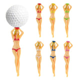 Darrahopens Sports & Fitness > Golf > Golf Accessories pcs Multicolor Sexy Bikini Women Golf T-shirts Gift New Design Plastic Golf Tee Shirts For Naked Girls - Women Golf Accessories
