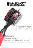 Darrahopens Sports & Fitness > Golf > Golf Accessories Red Premium Golf Club Cleaning Brush Extra Large Head Dual Bristles Retractable Zip Line & Groove Cleaner Spike Anti-Slip Ergonomic Grip 29cm