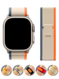 Darrahopens Sports & Fitness > Golf > Golf Accessories Trail Strap Compatible with Apple Watch Ultra 2 Series 9 8 7 6 5 3 for 49mm 45mm 44mm 42mm 41mm 40mm 38mm in Orange Beige