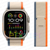 Darrahopens Sports & Fitness > Golf > Golf Accessories Trail Strap Compatible with Apple Watch Ultra 2 Series 9 8 7 6 5 3 for 49mm 45mm 44mm 42mm 41mm 40mm 38mm in Orange Beige