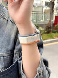 Darrahopens Sports & Fitness > Golf > Golf Accessories Trail Strap Compatible with Apple Watch Ultra 2 Series 9 8 7 6 5 3 for 49mm 45mm 44mm 42mm 41mm 40mm 38mm in Orange Beige