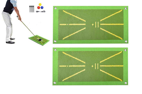 Darrahopens Sports & Fitness > Golf > Golf Training Aids 2Pcs Golf Training Mat For Swing Detection Golf Training Aid For Indoor Outdoor