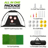 Darrahopens Sports & Fitness > Golf > Golf Training Aids Golf Practice Net with Mat & Target