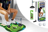 Darrahopens Sports & Fitness > Golf > Golf Training Aids Toilet Golf Game Toilet Golf Toys Set with Practice Mat Golf Club 2 Balls Bathroom Practice Mini Golf in Restroom