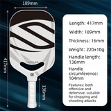 Darrahopens Sports & Fitness > Racquet Sports > Pickleball Blue T700 Carbon Fiber Pickleball Paddle - 16mm Thick - Power Air Aerodynamic Design, PP Honeycomb Core, Ergonomic Grip, USAPA Approved Standard for Competitive Play In Australia - Darrahopens