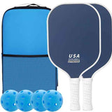 Darrahopens Sports & Fitness > Racquet Sports > Pickleball Deep Blue Pickleball Set: 2 Paddles, 4 Balls, Carrying Bag