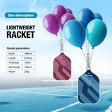 Darrahopens Sports & Fitness > Racquet Sports > Pickleball Fantasy Blue Striped Fiberglass Pickleball Paddle – Lightweight Shock-Absorbing Rackets for Outdoor Play