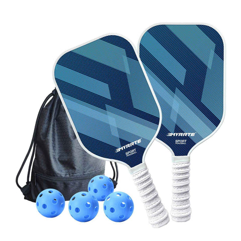 Darrahopens Sports & Fitness > Racquet Sports > Pickleball Fantasy Purple Striped Fiberglass Pickleball Paddle Set – 4 Balls & 2 Lightweight Shock-Absorbing Rackets with Versatile Carry Bag for Outdoor Play
