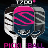 Darrahopens Sports & Fitness > Racquet Sports > Pickleball Grey T700 Carbon Fiber Pickleball Paddle - 16mm Thick - Power Air Aerodynamic Design, PP Honeycomb Core, Ergonomic Grip, USAPA Approved Standard for Competitive Play In Australia - Darrahopens