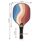 Darrahopens Sports & Fitness > Racquet Sports > Pickleball Lightweight 9-Ply Hard Basswood Pickleball Paddle with Curved Stripes Design for Indoor & Outdoor Play - Professional Size Construction, Breathable Non-Slip Grip