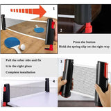 Darrahopens Sports & Fitness > Racquet Sports > Table Tennis Retractable Table Tennis Net, Portable Table Tennis Net Stand, Perfect For Ping Pong Table, Desk, Dining Table,