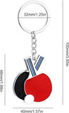 Darrahopens Sports & Fitness > Racquet Sports > Table Tennis Table Tennis Racket Keychain - Sports Keychain Table Tennis Racket Bag Ornament | Table Tennis Key Holder Keychain