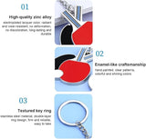 Darrahopens Sports & Fitness > Racquet Sports > Table Tennis Table Tennis Racket Keychain - Sports Keychain Table Tennis Racket Bag Ornament | Table Tennis Key Holder Keychain