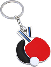 Darrahopens Sports & Fitness > Racquet Sports > Table Tennis Table Tennis Racket Keychain - Sports Keychain Table Tennis Racket Bag Ornament | Table Tennis Key Holder Keychain