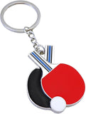 Darrahopens Sports & Fitness > Racquet Sports > Table Tennis Table Tennis Racket Keychain - Sports Keychain Table Tennis Racket Bag Ornament | Table Tennis Key Holder Keychain