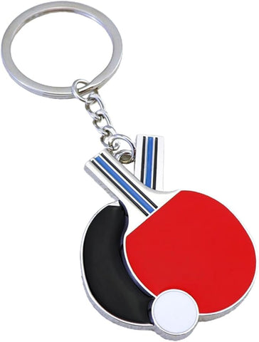 Darrahopens Sports & Fitness > Racquet Sports > Table Tennis Table Tennis Racket Keychain - Sports Keychain Table Tennis Racket Bag Ornament | Table Tennis Key Holder Keychain