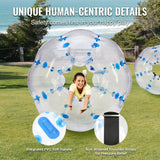 Darrahopens Sports & Fitness > Racquet Sports > Table Tennis VEVOR Inflatable Bumper Ball 1-Pack, 5FT/1.5M Body Sumo Zorb Balls for Teen & Adult, 0.8mm Thick PVC Human Hamster Bubble Balls for Outdoor Team Gaming Play, Bumper Bopper Toys for Garden, Yard, Park