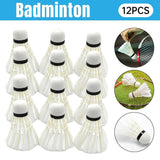 Darrahopens Sports & Fitness > Racquet Sports > Tennis 12 Pcs Badminton Shuttlecocks Durable Gooes Feather Badminton Ball For Training