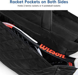 Darrahopens Sports & Fitness > Racquet Sports > Tennis Backpack - Tennis Bag - Handbag - Sports Bag - Waterproof Racket Bag - Suitable for multiple rackets with shoe compartment - Beige