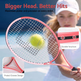 Darrahopens Sports & Fitness > Racquet Sports > Tennis Everfit Tennis Racket Set 2 Pack 27 Inch Lightweight Cushioned Grip for Adults Pink In Australia - Darrahopens