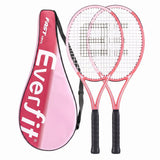 Darrahopens Sports & Fitness > Racquet Sports > Tennis Everfit Tennis Racket Set 2 Pack 27 Inch Lightweight Cushioned Grip for Adults Pink In Australia - Darrahopens