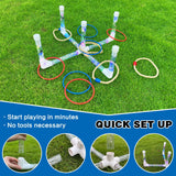 Darrahopens Sports & Fitness > Racquet Sports > Tennis LED Ring Toss Game Set, Outdoor Indoor Yard Game for Adults & Kids with Light-Up Targets, Compact Carry for Parties & Family Fun