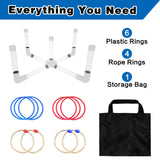 Darrahopens Sports & Fitness > Racquet Sports > Tennis LED Ring Toss Game Set, Outdoor Indoor Yard Game for Adults & Kids with Light-Up Targets, Compact Carry for Parties & Family Fun