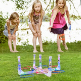 Darrahopens Sports & Fitness > Racquet Sports > Tennis LED Ring Toss Game Set, Outdoor Indoor Yard Game for Adults & Kids with Light-Up Targets, Compact Carry for Parties & Family Fun
