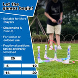 Darrahopens Sports & Fitness > Racquet Sports > Tennis LED Ring Toss Game Set, Outdoor Indoor Yard Game for Adults & Kids with Light-Up Targets, Compact Carry for Parties & Family Fun