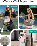Darrahopens Sports & Fitness > Racquet Sports > Tennis Tennis Bag - Tennis Backpack - 42L with Shoe Compartment - Sports Bag - Waterproof Racket Bag - Protective Racket Compartment - Portable as a Shoulder Bag - Black